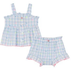Billieblush Baby Girls Gingham Top & Bottom Set / Blue/White